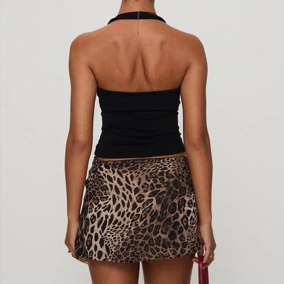 NWT - Princess Polly - Tejano Mini Skirt Leopard - Picture 5 of 12